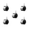 Service Caster 2'' Floor Safe Chrome Hooded Twin Wheel Caster 5/16 Threaded Stem, 5PK SCC-TS02S50D-NYU-BC-5161810-5 - alternate 1